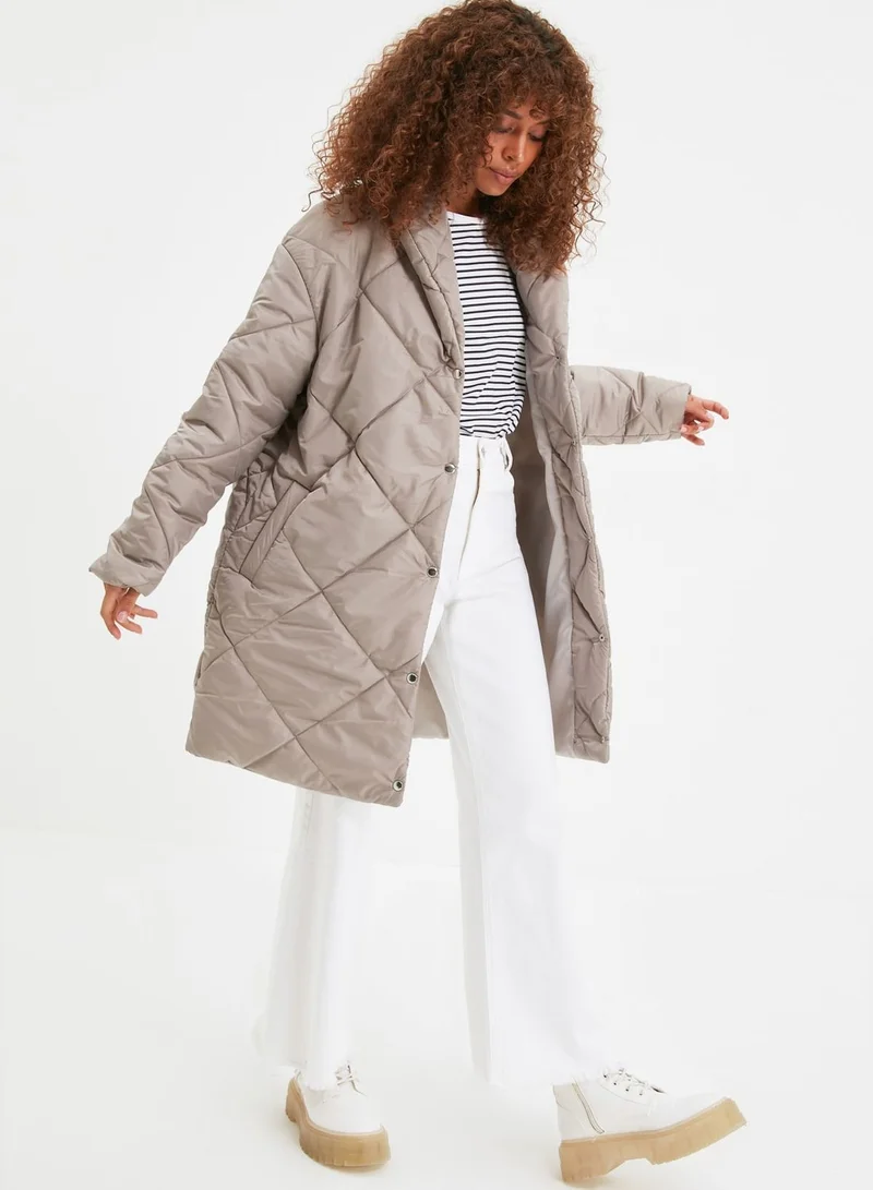 trendyol Puffer Knitted Coat