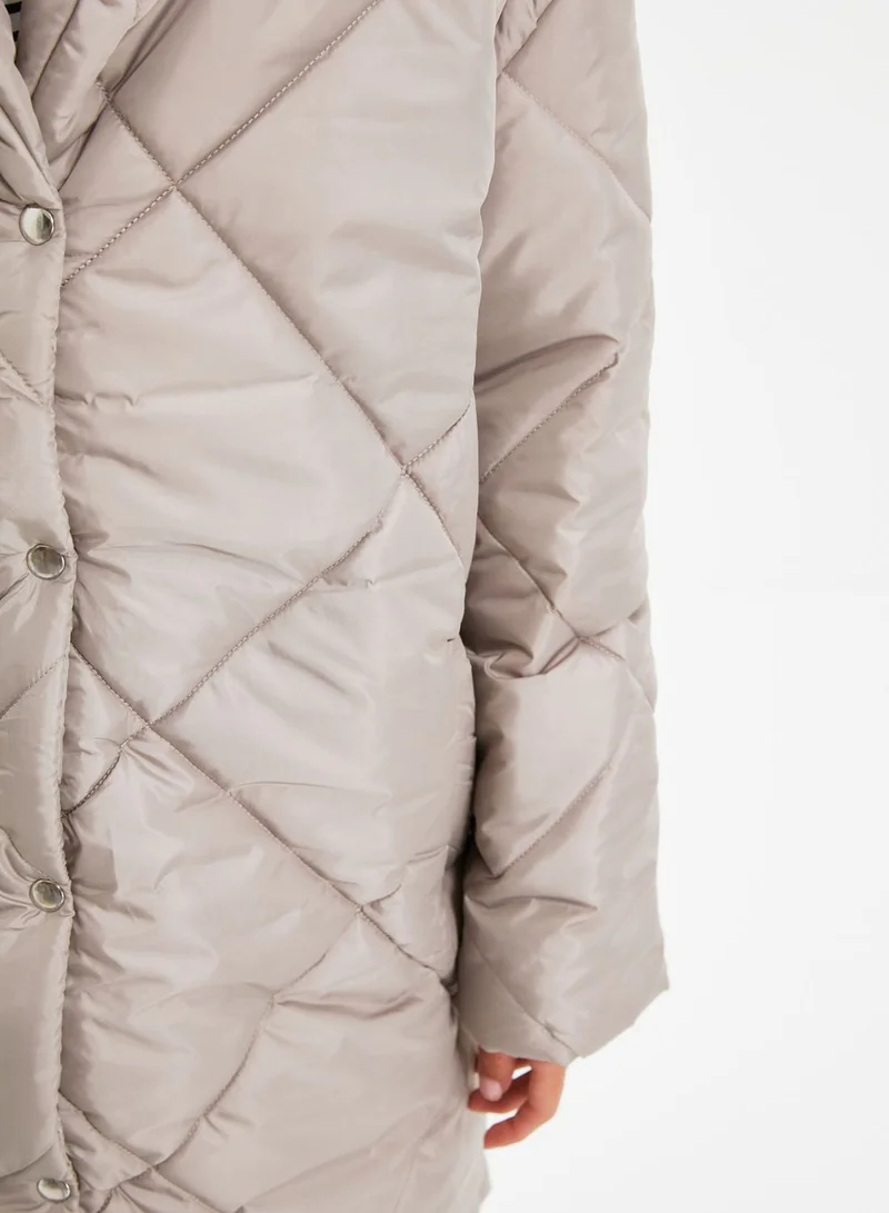 trendyol Puffer Knitted Coat