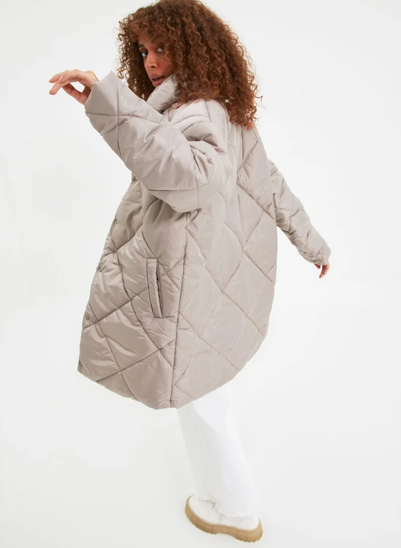 trendyol Puffer Knitted Coat