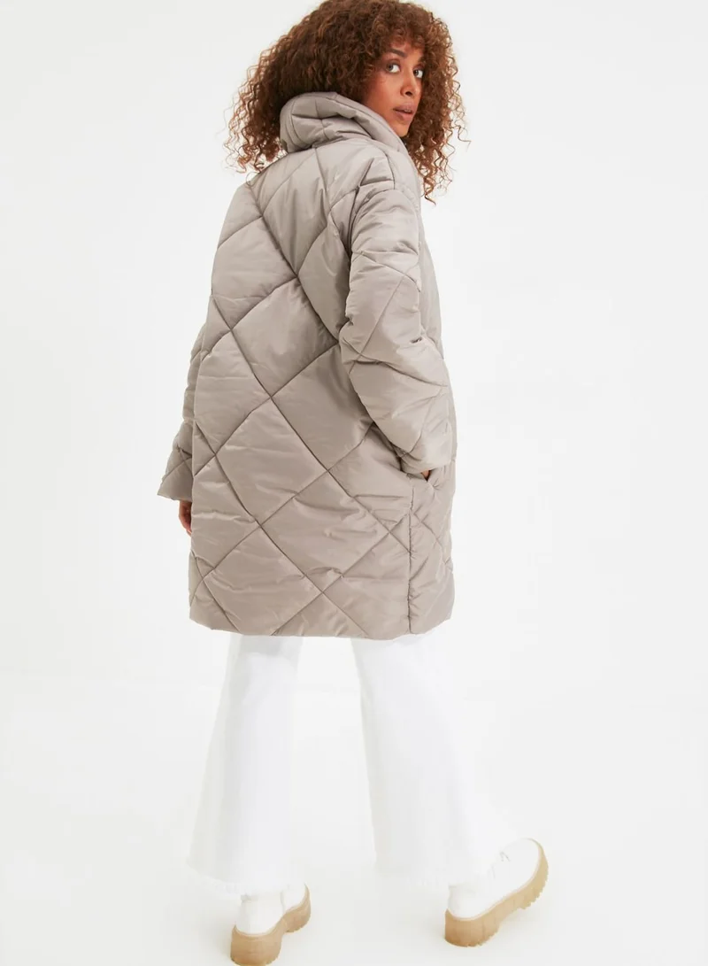 trendyol Puffer Knitted Coat