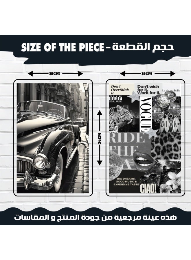 A set of 12 black and white wall posters printed on high-quality 300gsm coated paper, ready for easy installation, with modern designs and stylish motivational quotes, suitable for both genders and compatible with all decor styles. - Image 4