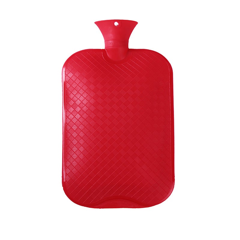 Generic Cross-border large number water injection hot water bag hot compress belly student female warm water bag household creative plush warm handbag Red 3000ml PVC hot water bag 
