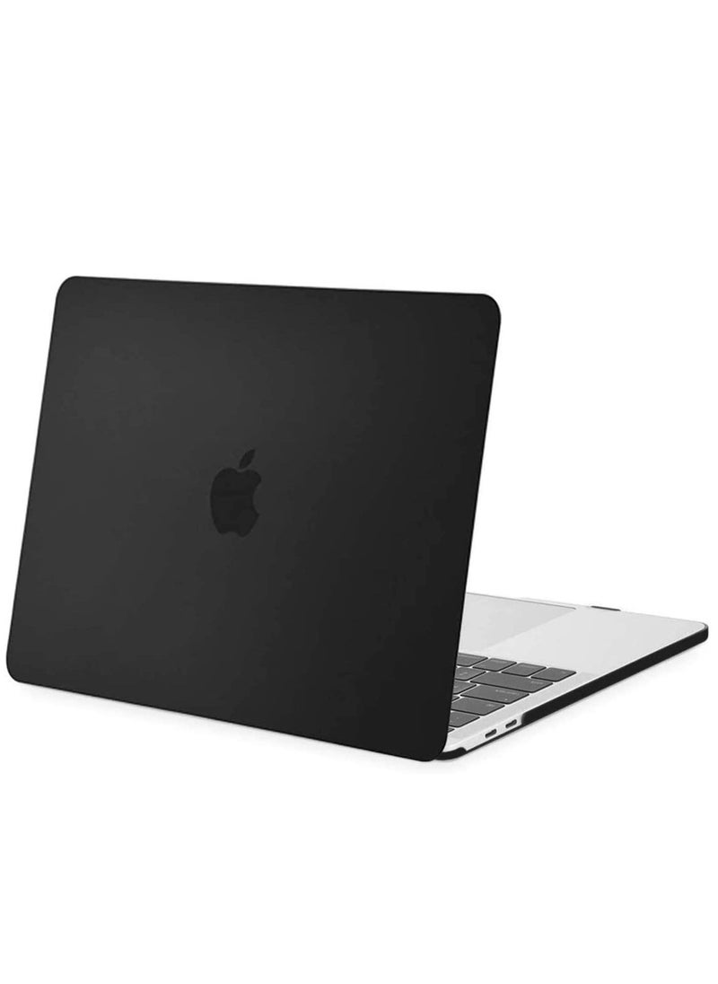 Generic MacBook Air 13 inch Case 2022 2021-2018 Release A2337 M1 A2179 A1932 Retina Display Touch ID Plastic Hard Shell & Keyboard Cover & Screen Protector Black  - Image 2