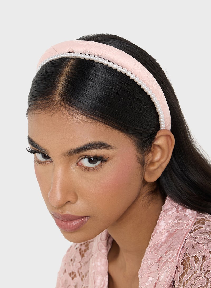 ELLA Pearl Floral Headaband  - Image 4