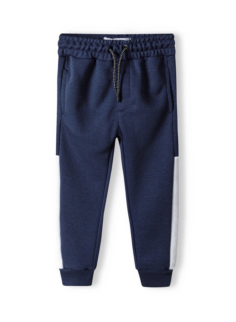 MINOTI Kids Boys Jogger Pants With Side Stripe, Drawstring And Ribbed Cuffs - Image 1