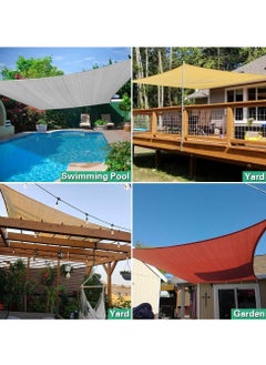 Sun Shade Sails Square Canopy, 185GSM Rectangle Shade Sail Water Permeable & UV Block, Heavy Duty, Easy Install & Durable for Outdoor Patio Garden Backyard - pzsku/Z480508F0844B7BE9FE46Z/45/_/1730733470/c856645c-587f-47b3-831c-0d14620f9998