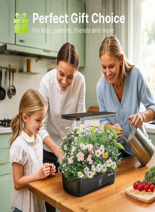 SUNCOZE Hydroponics Growing System Kits with 4L Water Tank, 12H/14H/16H Light Mode, Black - Image 2