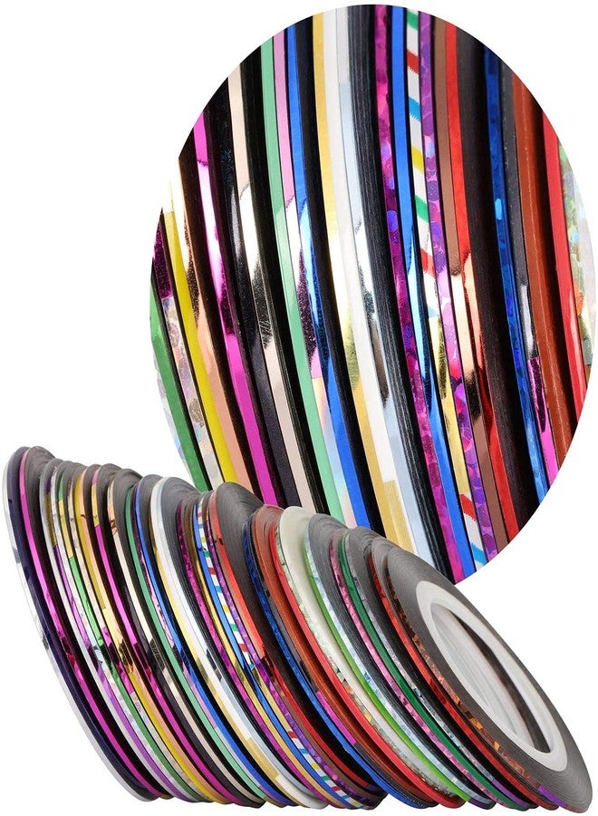 Belicia 10 Colors Mixed Colors Rolls Nail Art Striping Tape - Image 2