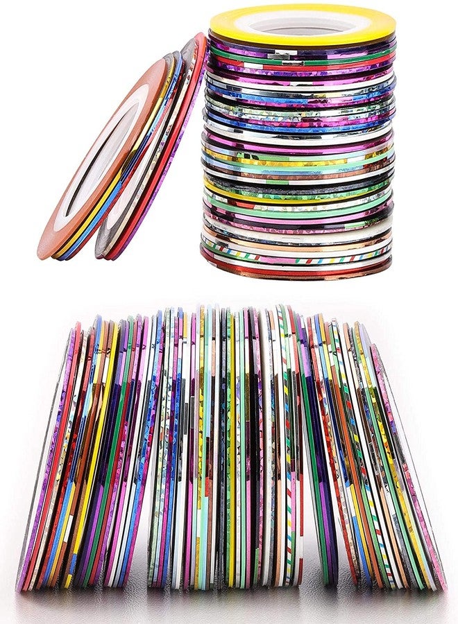 Belicia 10 Colors Mixed Colors Rolls Nail Art Striping Tape - Image 1