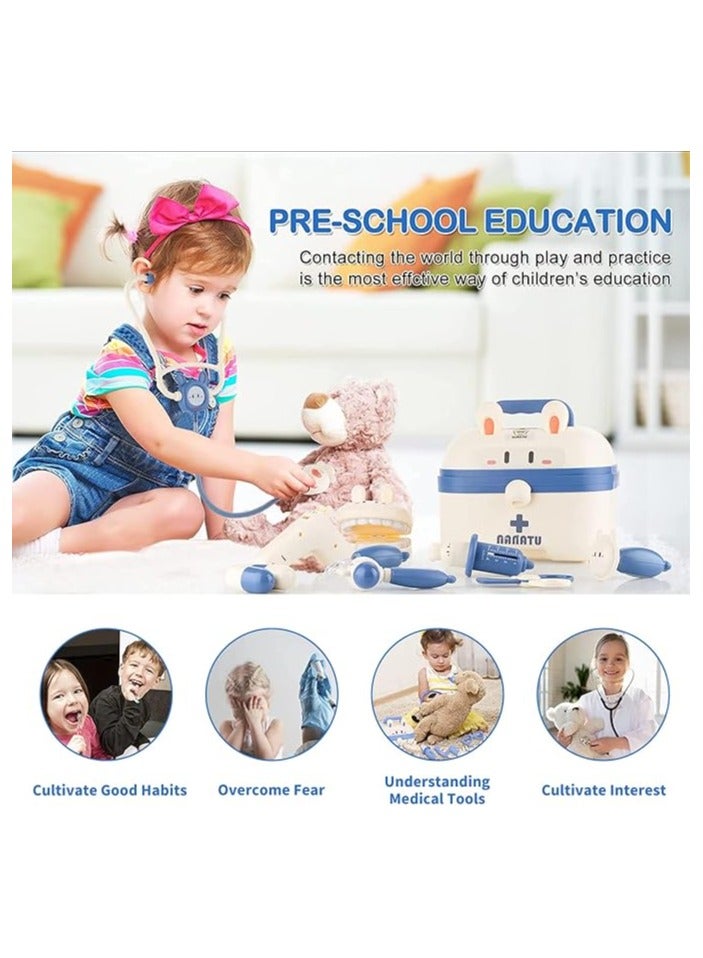 Doctor Kit for Kids - Pretend Play Educational Doctor Toys, Medical Kit with Stethoscope, Doctor Playset for Dentist Doctor, Role Play Toys for 3 4 5 6 7 8 Years Old Girls  Boys Toddler Gifts - Image 5