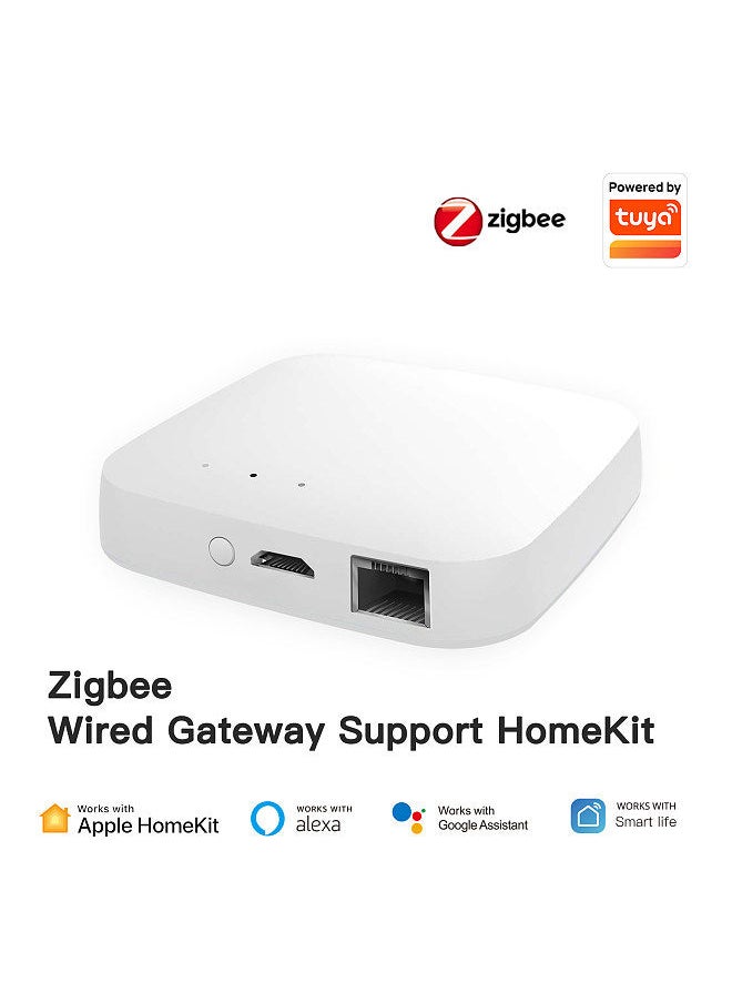 Generic - Tuya Zigbee Wired Gateway For Intelligent Home Automation for Zigbee Devices Smartphone APP Remote Control Gateway Compatible with Alexa Google Assistant Smart Life Apple HomeKit - Image 1