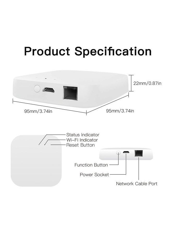 Generic - Tuya Zigbee Wired Gateway For Intelligent Home Automation for Zigbee Devices Smartphone APP Remote Control Gateway Compatible with Alexa Google Assistant Smart Life Apple HomeKit - Image 1