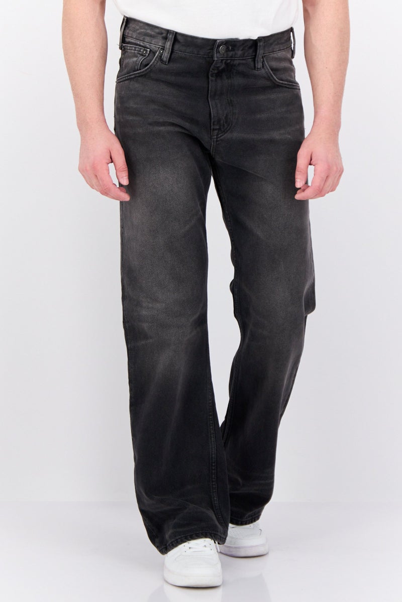 GANT Men Slim Fit Washed No Stretchable Hayes Bootcut Jeans, Black - Image 1