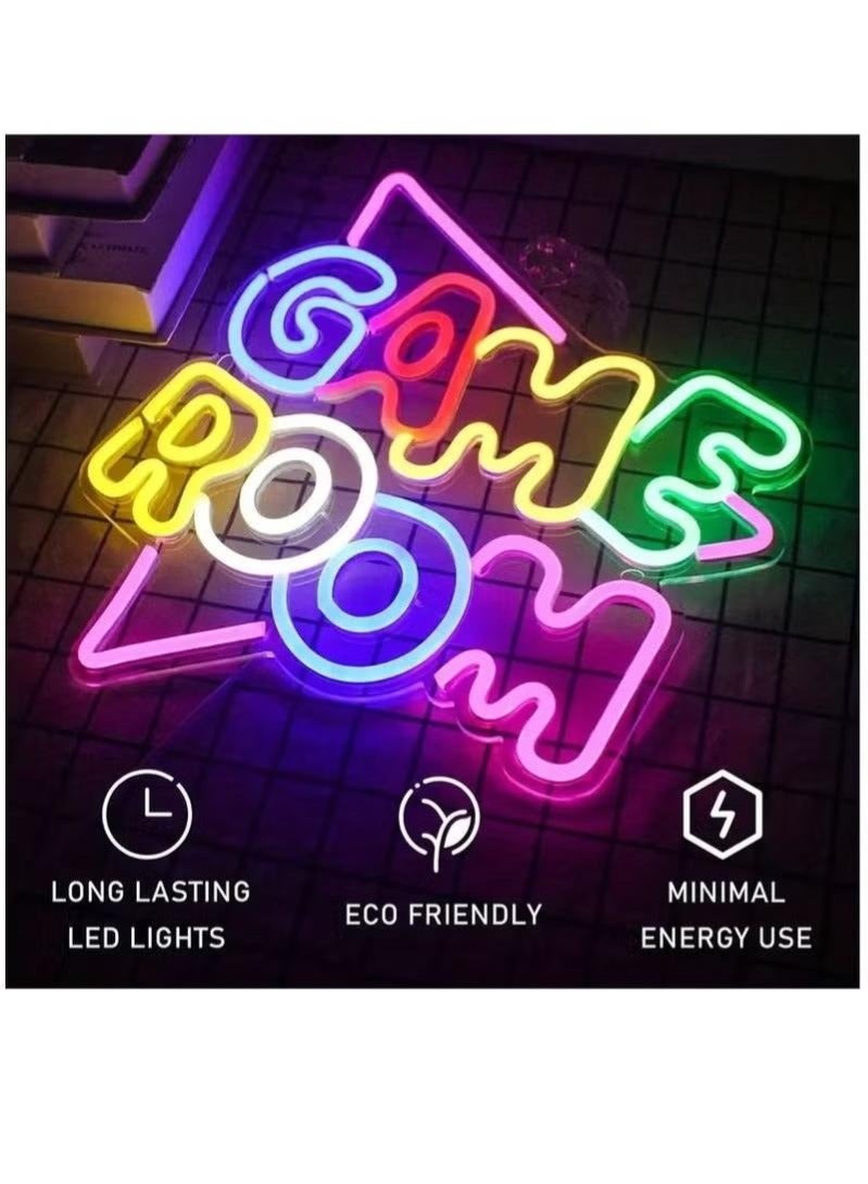 WALALLA Game Room Neon Sign Colorful LED Neon Lights For Wall Decor USB Neon Lights For Game Zone Party Decor Bedroom Gaming Wall Lightup - Image 5