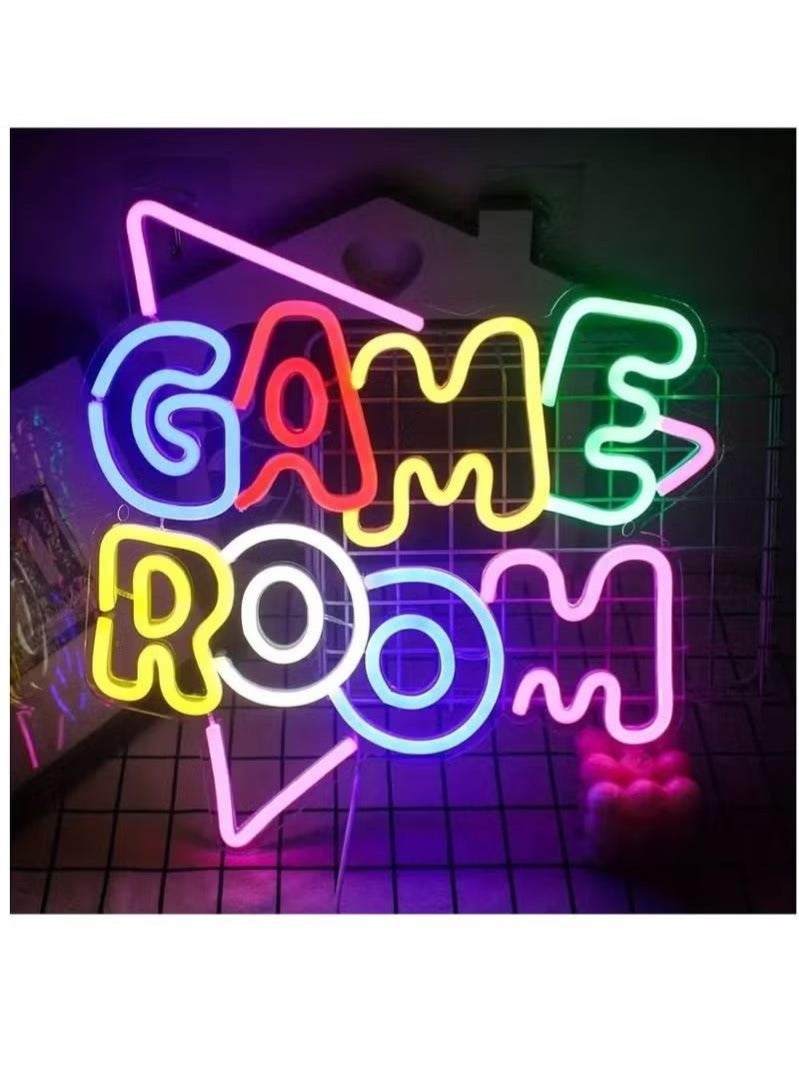 WALALLA Game Room Neon Sign Colorful LED Neon Lights For Wall Decor USB Neon Lights For Game Zone Party Decor Bedroom Gaming Wall Lightup - Image 1