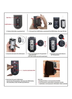 General Indoor and Outdoor Key Lock BoxesWall Mounted Push Button Combination Key Security StorageSecurity Lock Box with Black Rubber Cover and Wall Bolt Fixing  - Image 3