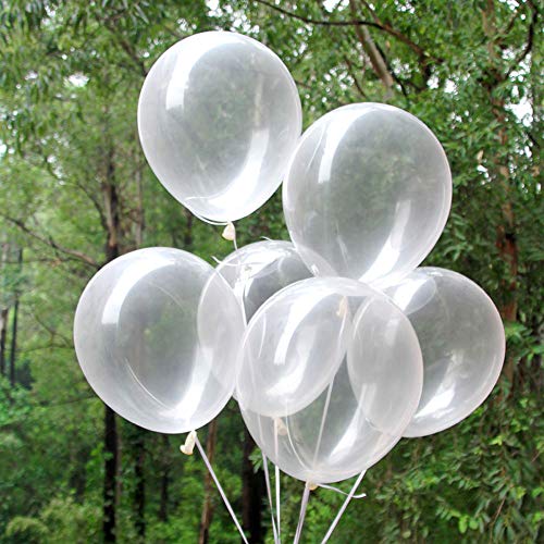 YESON 12 Inch Clear Balloons Party Latex Helium Transparent BalloonPack of 50 - Image 5