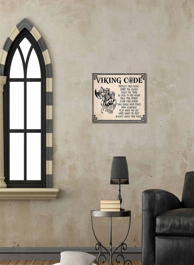 Bestylez Viking Gifts For Men Viking Code Sign Viking Wall Decor For Home Bar 8x12 inches (963) - Image 4