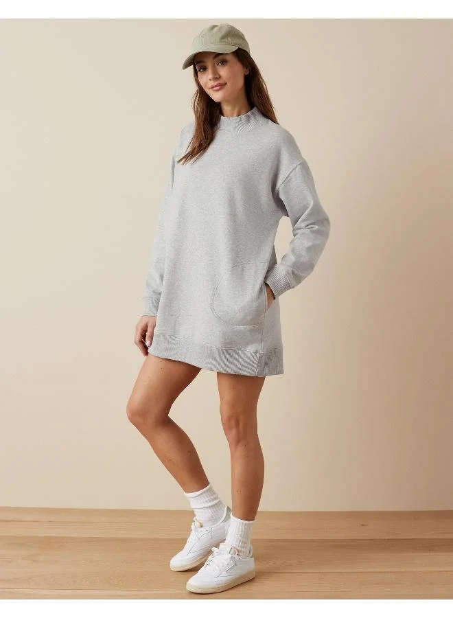 American Eagle Mockneck Sweatshirt Dress