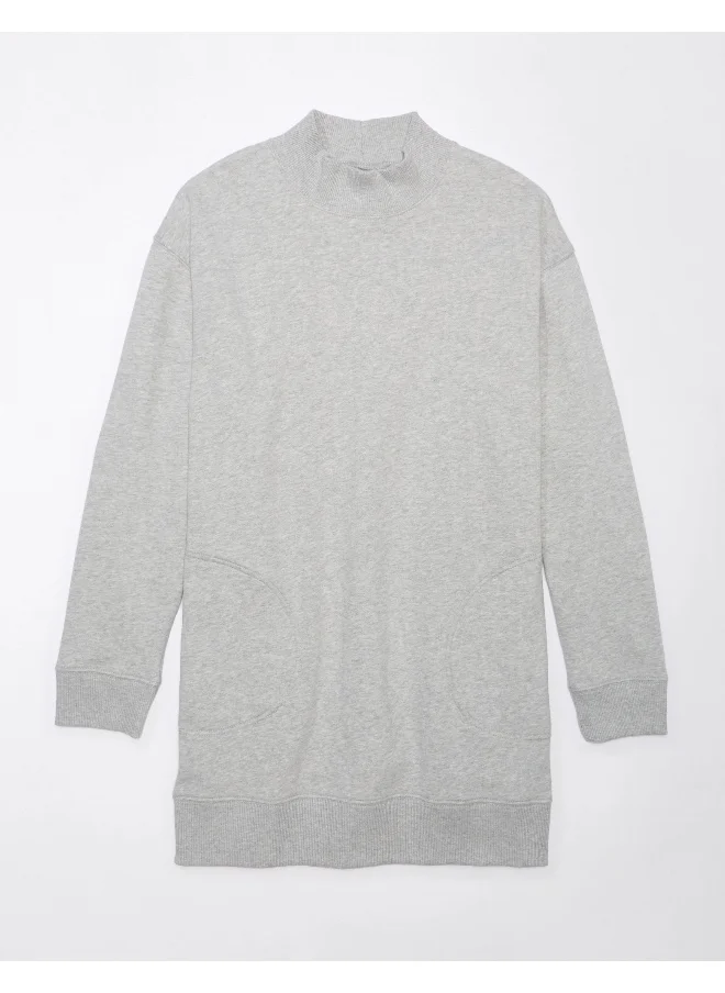 امريكان ايجل Mock Neck Fleece Mini Dress
