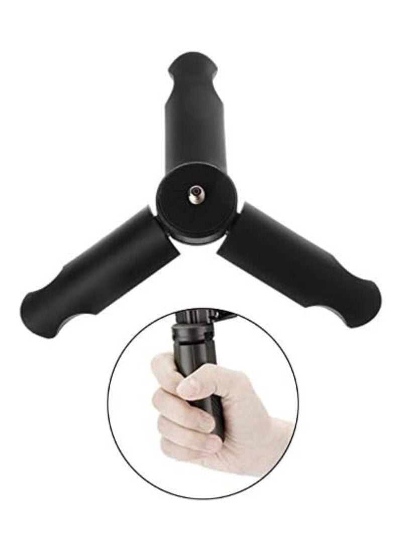 SOLDOUT Mini Portable Foldable Desktop Tripod Table Monopod Stand Compatible With Action Camera Gopro Insta360 DJI OSMO Phone (Black)  - Image 2