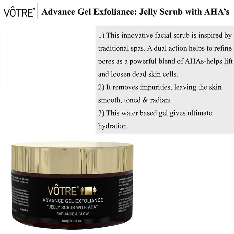 Votre VOTRE Advance Gel Exfoliance Jelly Scrub With Aha Radiance And Glow - Image 2
