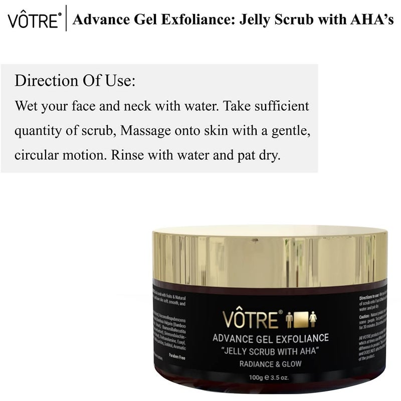 Votre VOTRE Advance Gel Exfoliance Jelly Scrub With Aha Radiance And Glow - Image 5