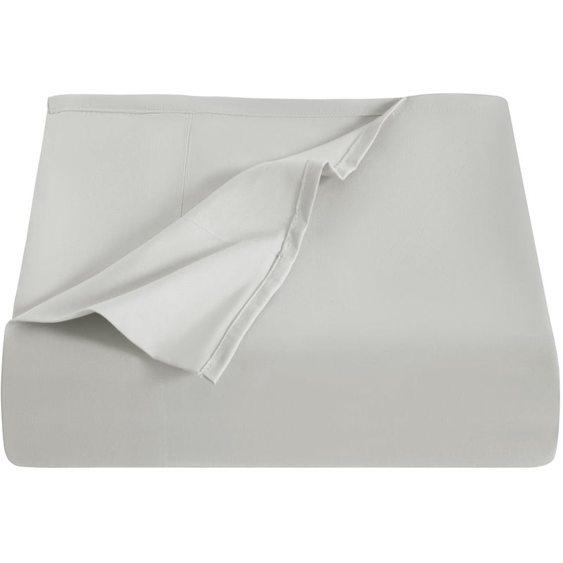 NTBAY NTBAY Queen Flat Sheet Only  Brushed Microfiber Flat Sheet  Soft WrinkleFree FadeResistant StainResistant Top Sheet Hotel Quality Flat Bed Sheet Light Grey 