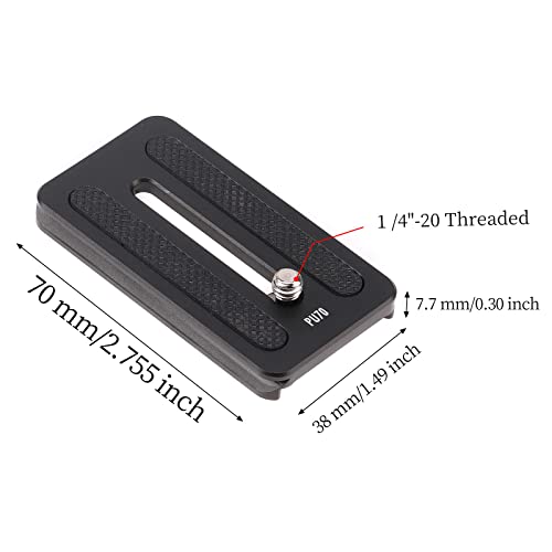FocusFoto Quick Release Plate 70mm for DJI Ronin SC Gimbal Stabilizer Camera Arca-Swiss Standard Tripod Ballhead (PU70) - Image 2
