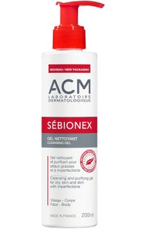 ACM Laboratoire dermatologique Sebionex Cleansing Gel Purifies Oily Skin From Imperfections 200ml 