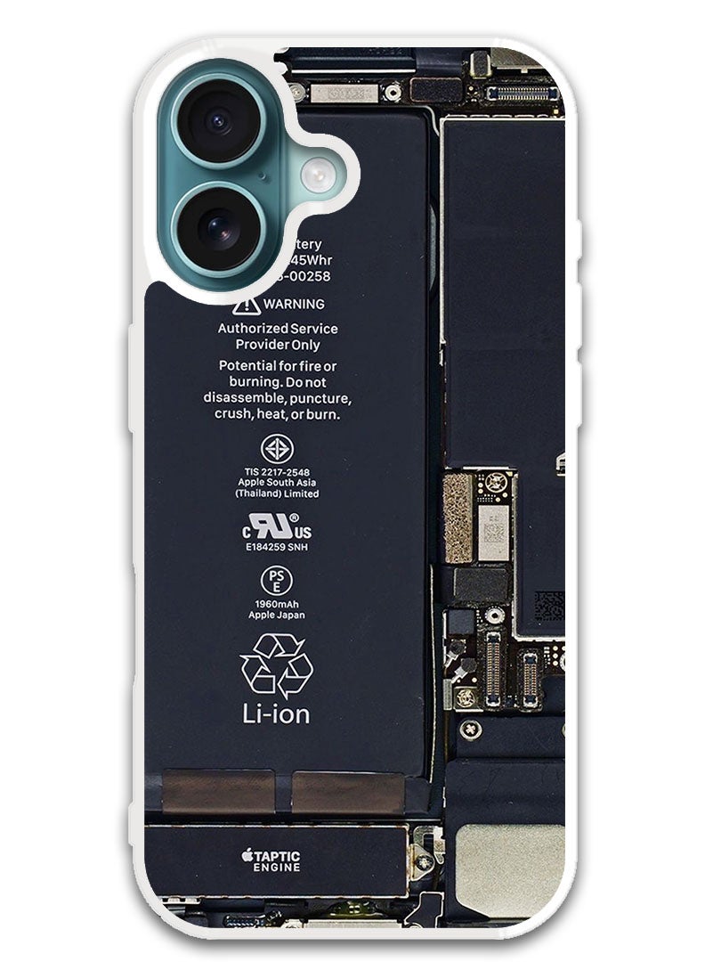 Theodor Protective Case Cover For APPLE IPHONE 16 Phone Inside (White Bumper) - Image 1
