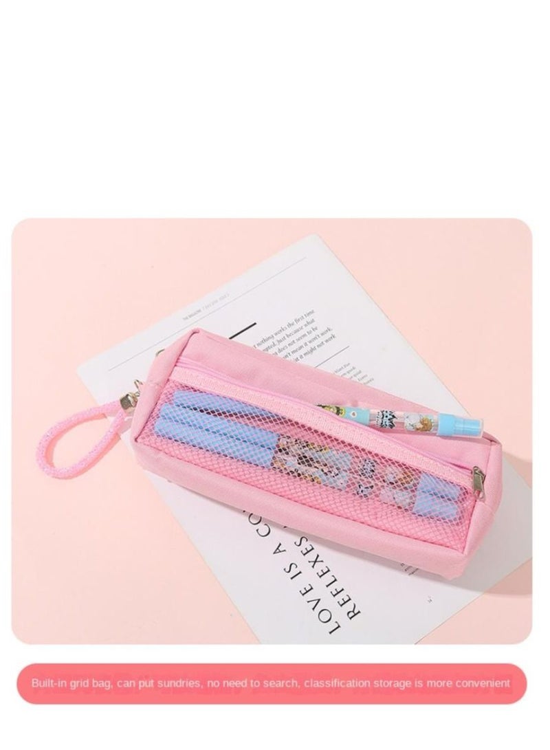 Y&D Pencil Case Girls Large Capacity Stationery Case Primary School Students Multifunctional Pencil Case Wholesale Quicksand Pencil Case  - Image 4