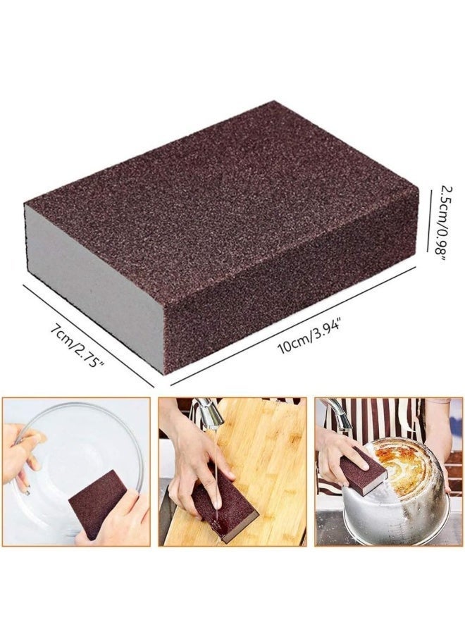 م اكس م إسفنجة التنظيف وإزالة الصدأ السحرية من MXM، وسادة تنظيف من الكربوروندوم، متعددة الأغراض للمطبخ والأطباق والأواني والمقالي والأنشطة الخارجية، (10، إسفنجة تنظيف) - Image 2