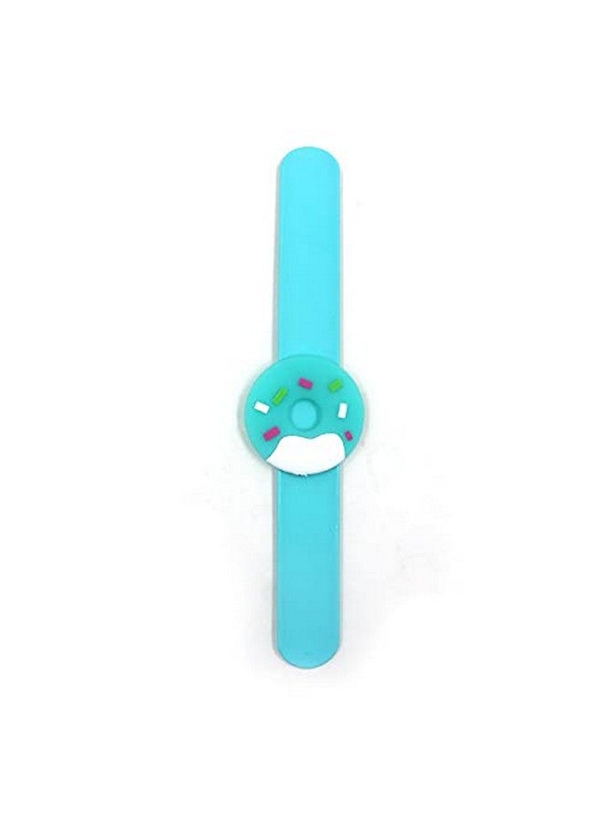 El Regalo 2 PCs Cute & Fun Donut Silicone Snap Clap Wristband Bracelet for Girls & Boys - Gift for Kids- Return Gifts- Party Favors (Randomly Selected Colors) (Pink & Light Blue) - Image 5