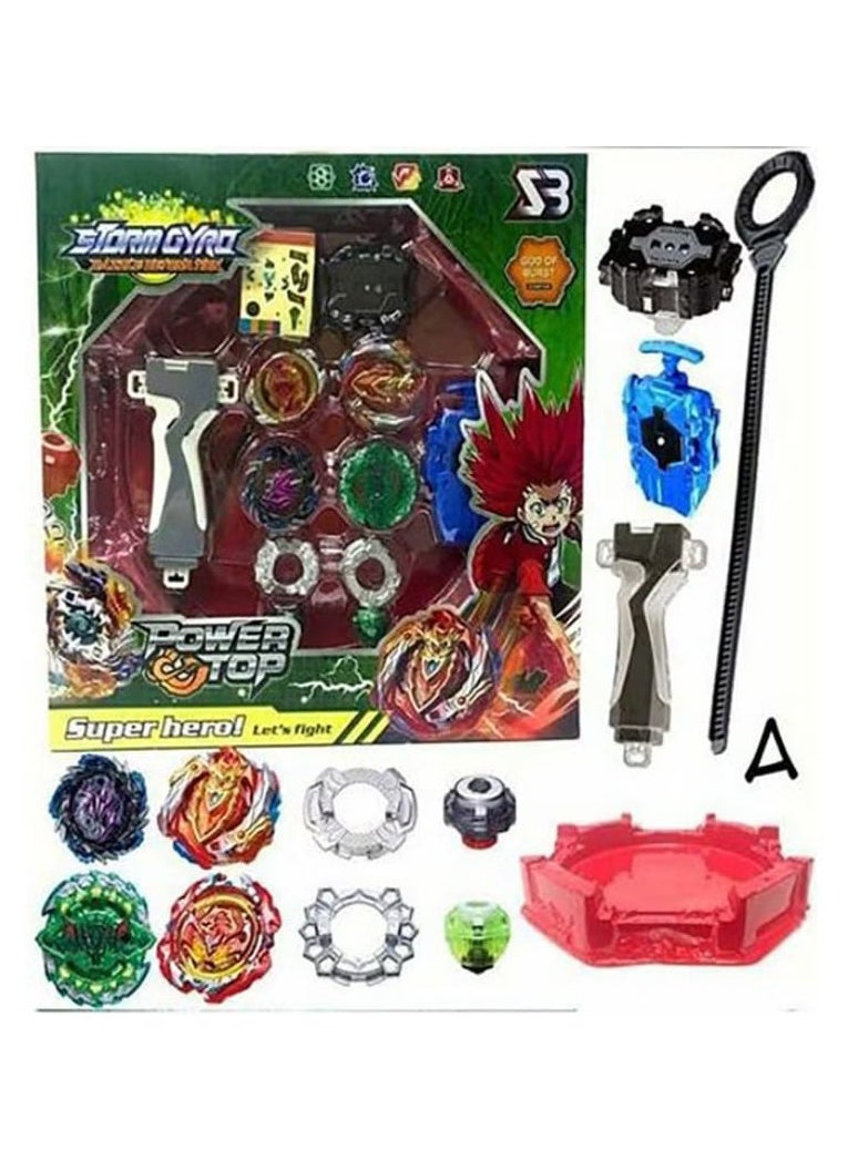 Generic Burst Storm Giro Power spinning top toy with a rotating top part, multicolored, made of plastic, for ages 3 and up. 