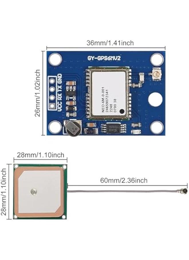 Arabest 4pcs GY-NEO6MV2 NEO-6M GPS Module NEO6MV2 with Flight Control EEPROM MWC APM2.5 Large Antenna for EEPROM APM 2.5  - Image 3