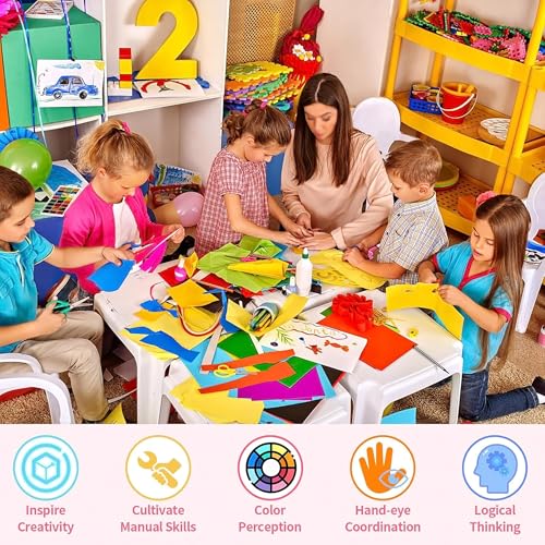 GLUN® Multicolour A4 Size Sheet, 100 Piece 10 Sheets Each Colour Printing Papers, Art & Craft Paper Sheets, Double Sided Coloured DIY Craft Smooth Finish for Home, School, Office - Image 3