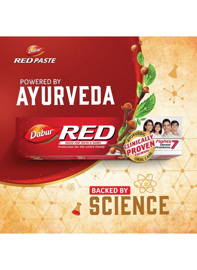 Dabur - Red Toothpaste - 800G(200Gx4) |Fluoride Free | Helps In Bad Breath Treatment, Cavity Protection, Plaque Removal | For Whole Mouth Health | Power Of 13 Potent Ayurvedic Herbs - Image 1