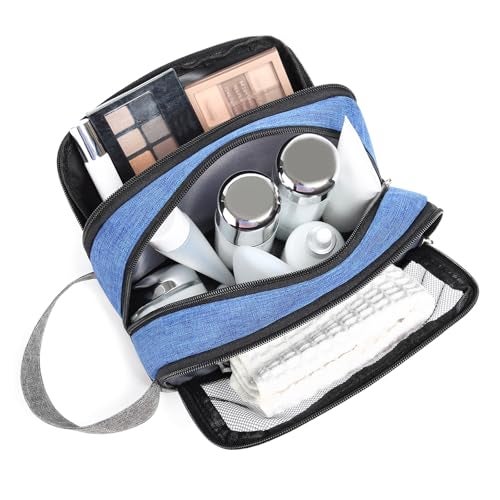 Yeiotsy Dopp Kit for Men - Color Clash Travel Toiletry Organizer with Mesh Pockets, Durable Shaving bag for Gym & Camping (Purple) - Image 2