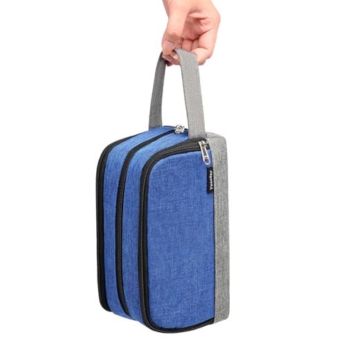 Yeiotsy Dopp Kit for Men - Color Clash Travel Toiletry Organizer with Mesh Pockets, Durable Shaving bag for Gym & Camping (Purple) - Image 4