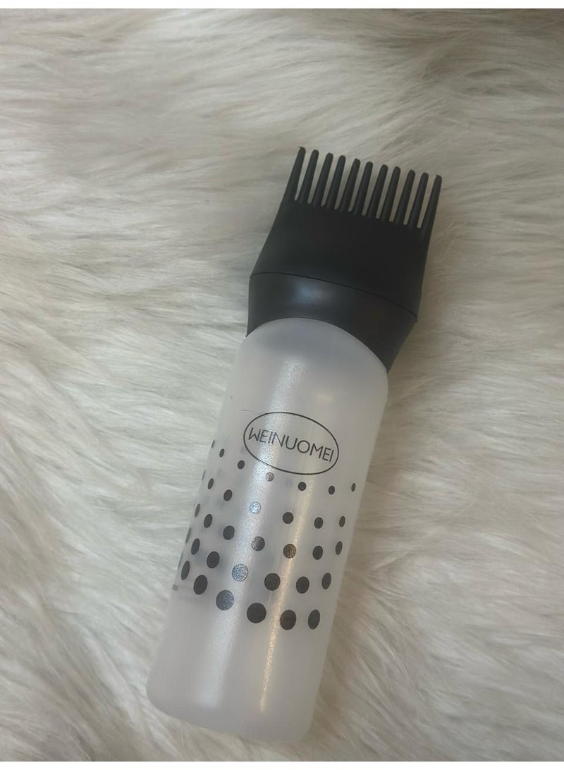 Generic maya accessories 200ml Custom Eco Friendly Plastic Salon Hair Comb and Brush Applicator Bottle for Oil Comb Applicator may vary color - Image 1