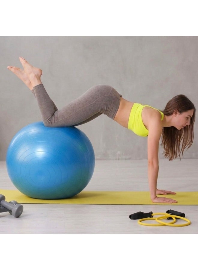 Anti Burst Gym Ball 75CM Exercise Ball for Fitness Yoga Pilates Core Strength Balance Training Stability Ball for Home Gym Workout Pregnancy Exercise and Physical Therapy - Image 2