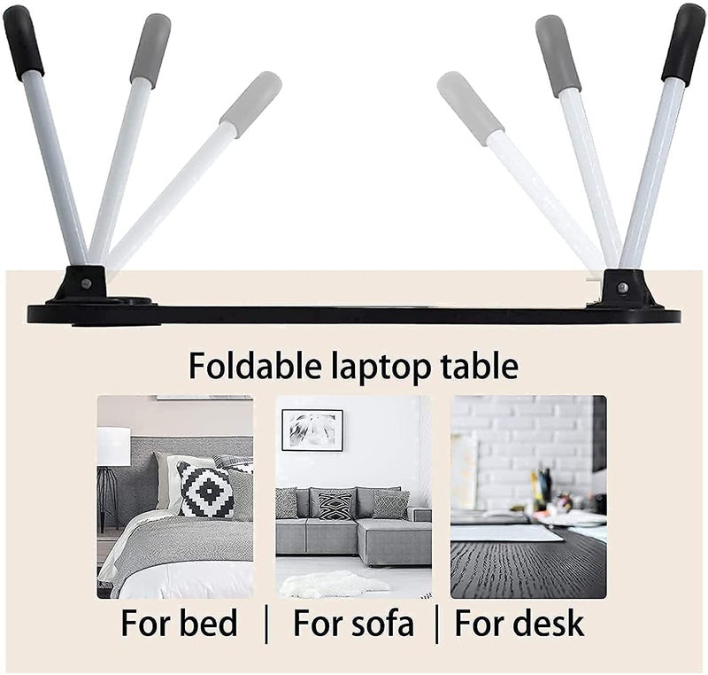 KARIHA MultiPurpose Laptop Table Bed Adjustable Small DesctopStudy TableBed TableFoldable and Portable WoodenWriting Desk Wood Pack of 1 - Image 5