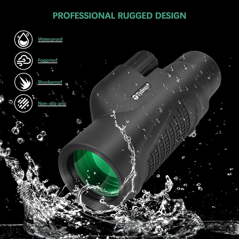 Tydeux Monocular Telescope BAK-9 Prism Monoscope for Bird Watching, Hunting, Camping, Travel, Stargazing, Wildlife, 12x50mm - Image 5