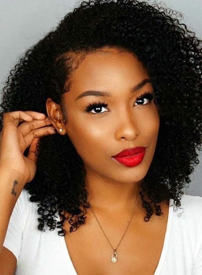 BLY Mongolian Afro Kinky Curly Human Hair 3 Bundles (12 14 16inches) Unprocessed Hair Weave Weft Big Hair for Black Women Natural Color - Image 1