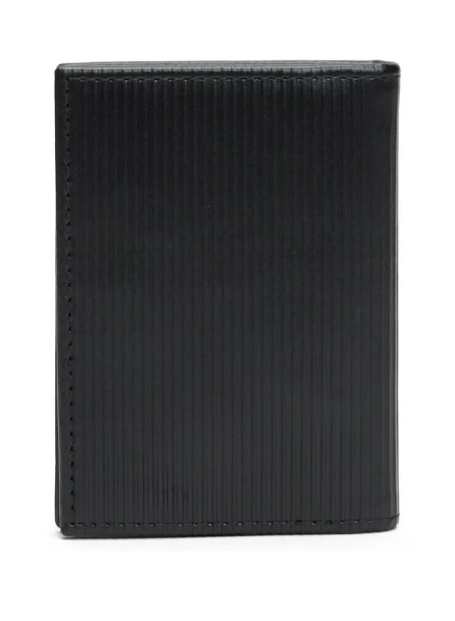 تومي هيلفيغر محفظة بطاقات جلدية مضلعة بشعار هيلفيغر