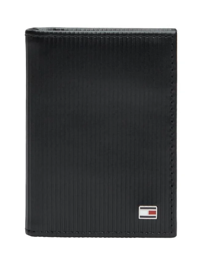 Hilfiger Flag Ribbed Leather Card Wallet
