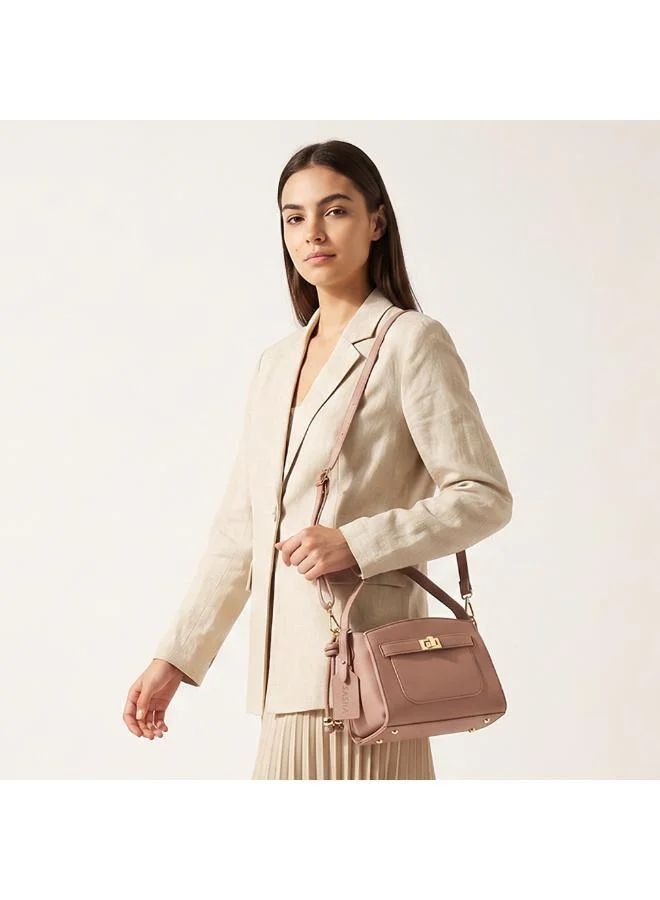 Sasha Sasha Textured Crossbody Bag with Zip Closure