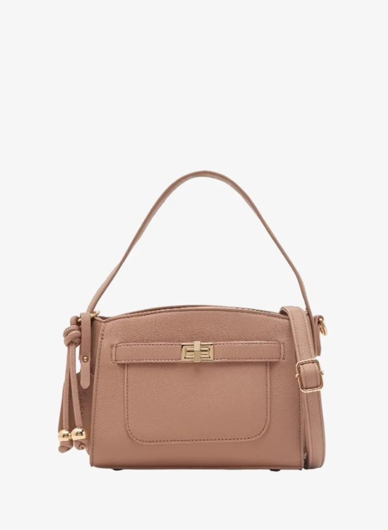 Sasha Sasha Textured Crossbody Bag with Zip Closure
