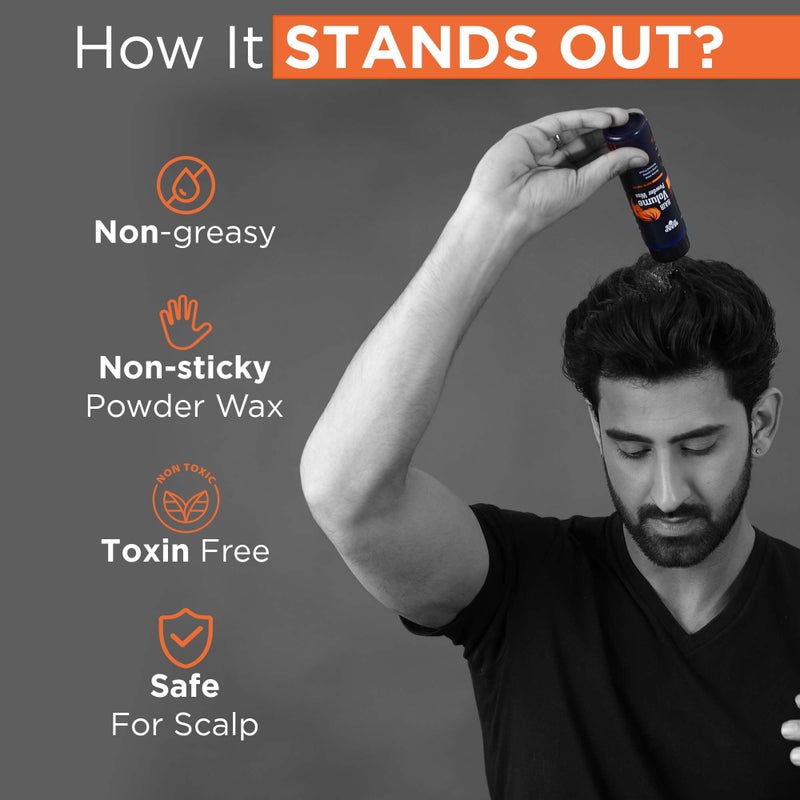 BEARDHOOD بودرة شمعية لتكثيف الشعر من BEARDHOOD للرجال 20 جرام | تثبيت قوي لمدة 24 ساعة مع لمسة نهائية غير لامعة لتصفيف الشعر | بودرة تصفيف شعر طبيعية بالكامل وخالية من السموم | نباتية وخالية من القسوة - Image 3